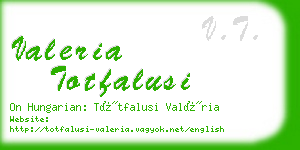 valeria totfalusi business card